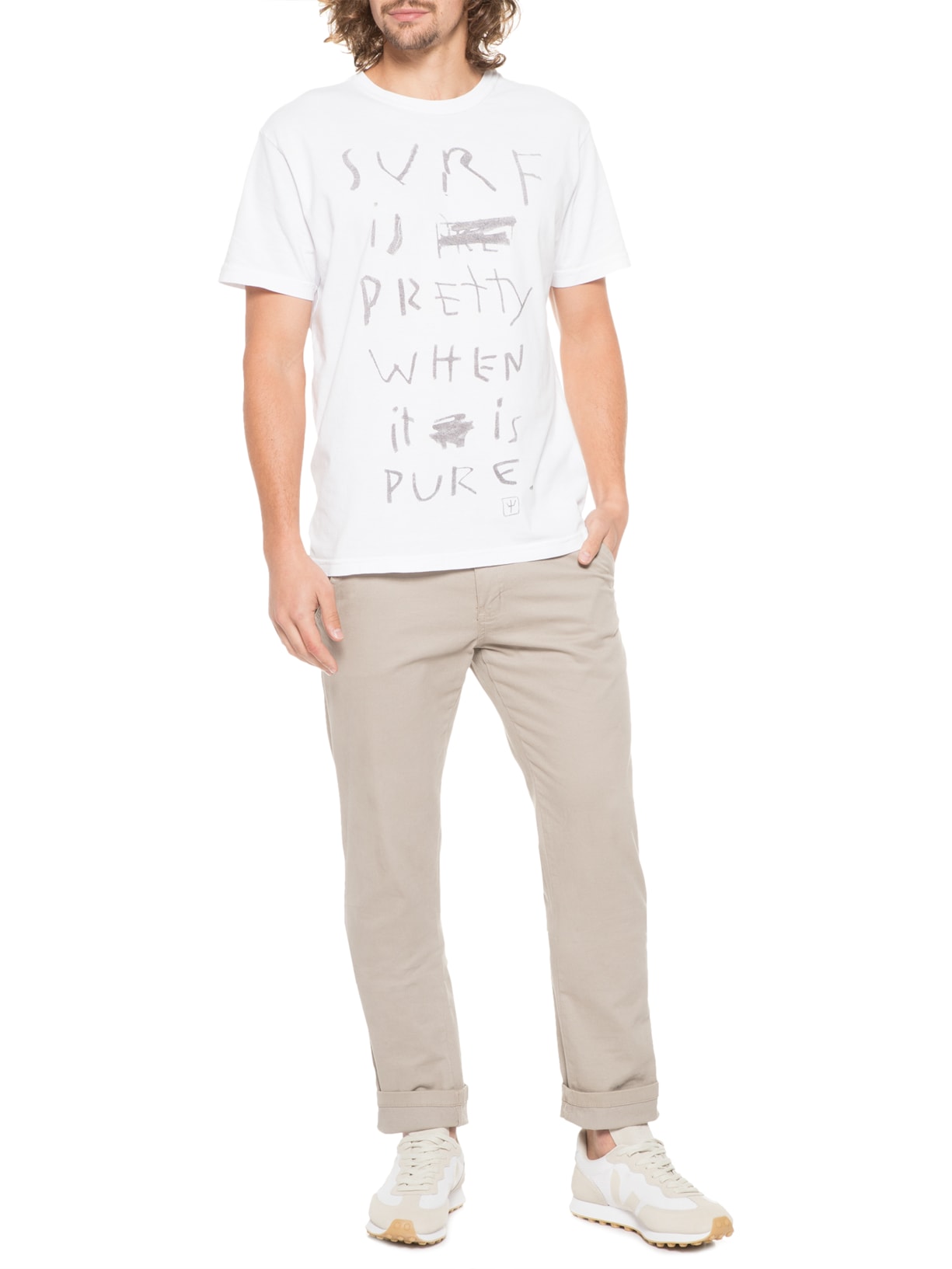 Camiseta Masculina Stone Surf Is Pretty Branco Osklen