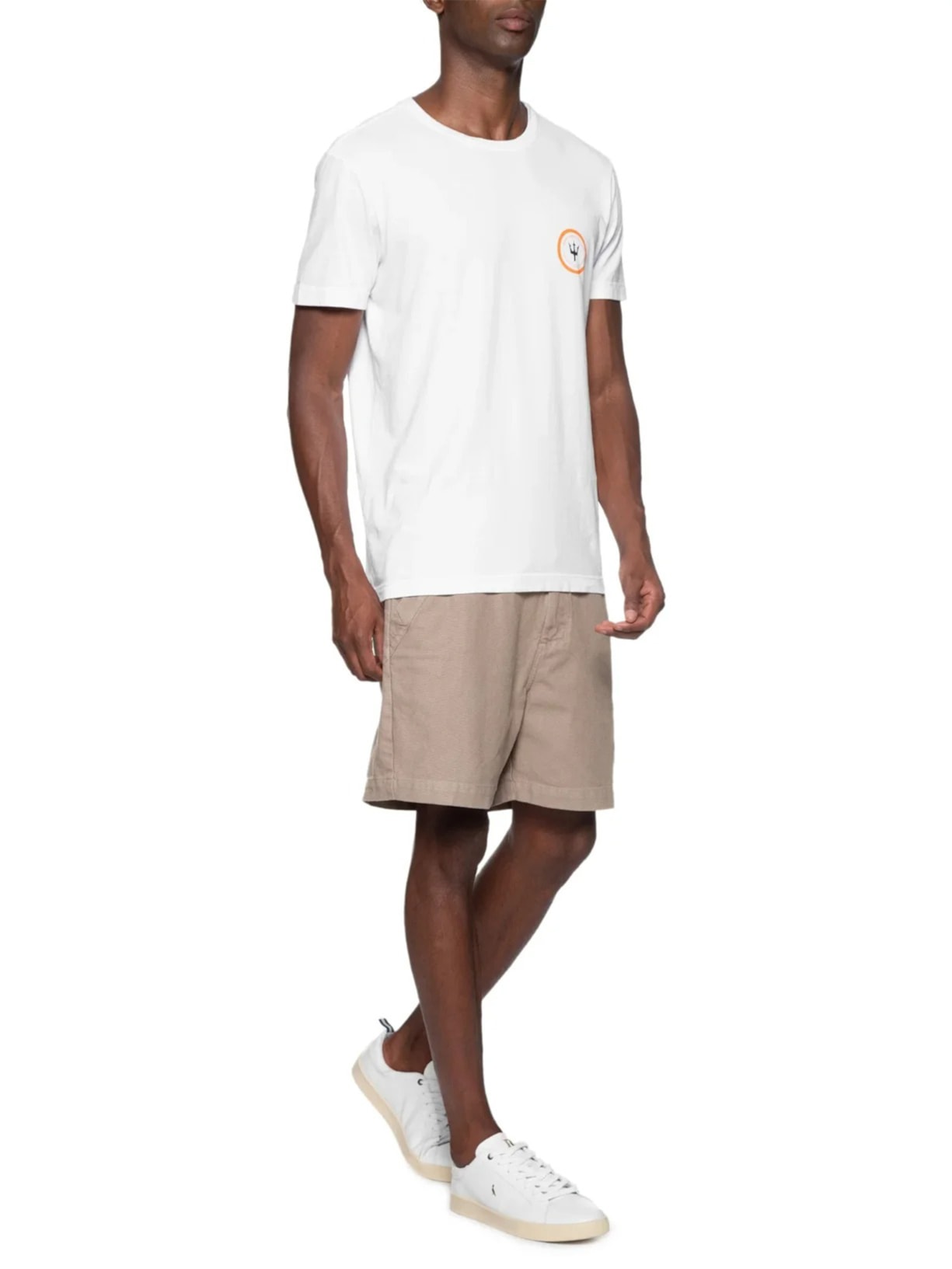Camiseta Masculina Stone Surf Patch Branco Osklen