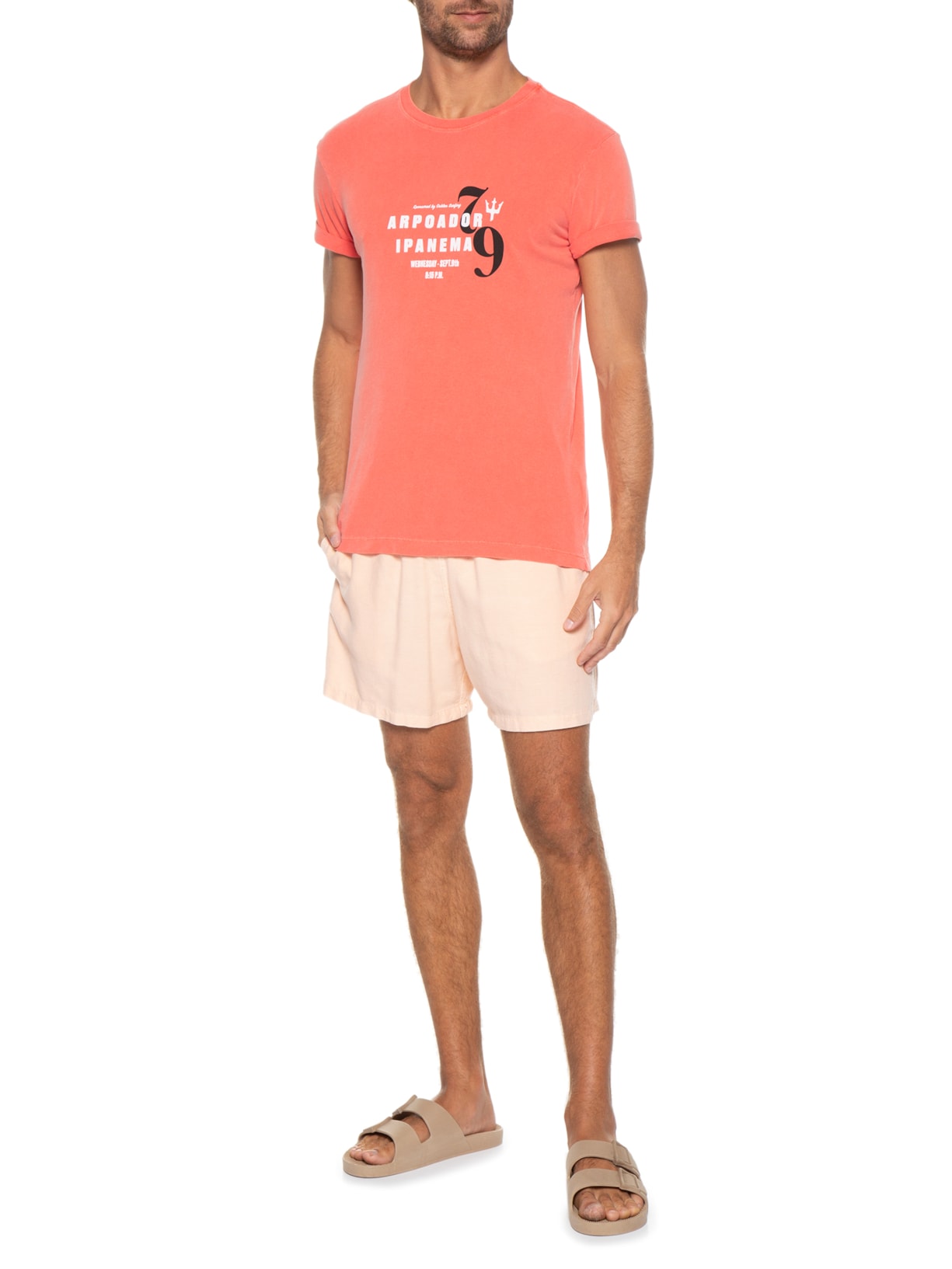 Camiseta Masculina Stone Surf Poster Vermelho Osklen
