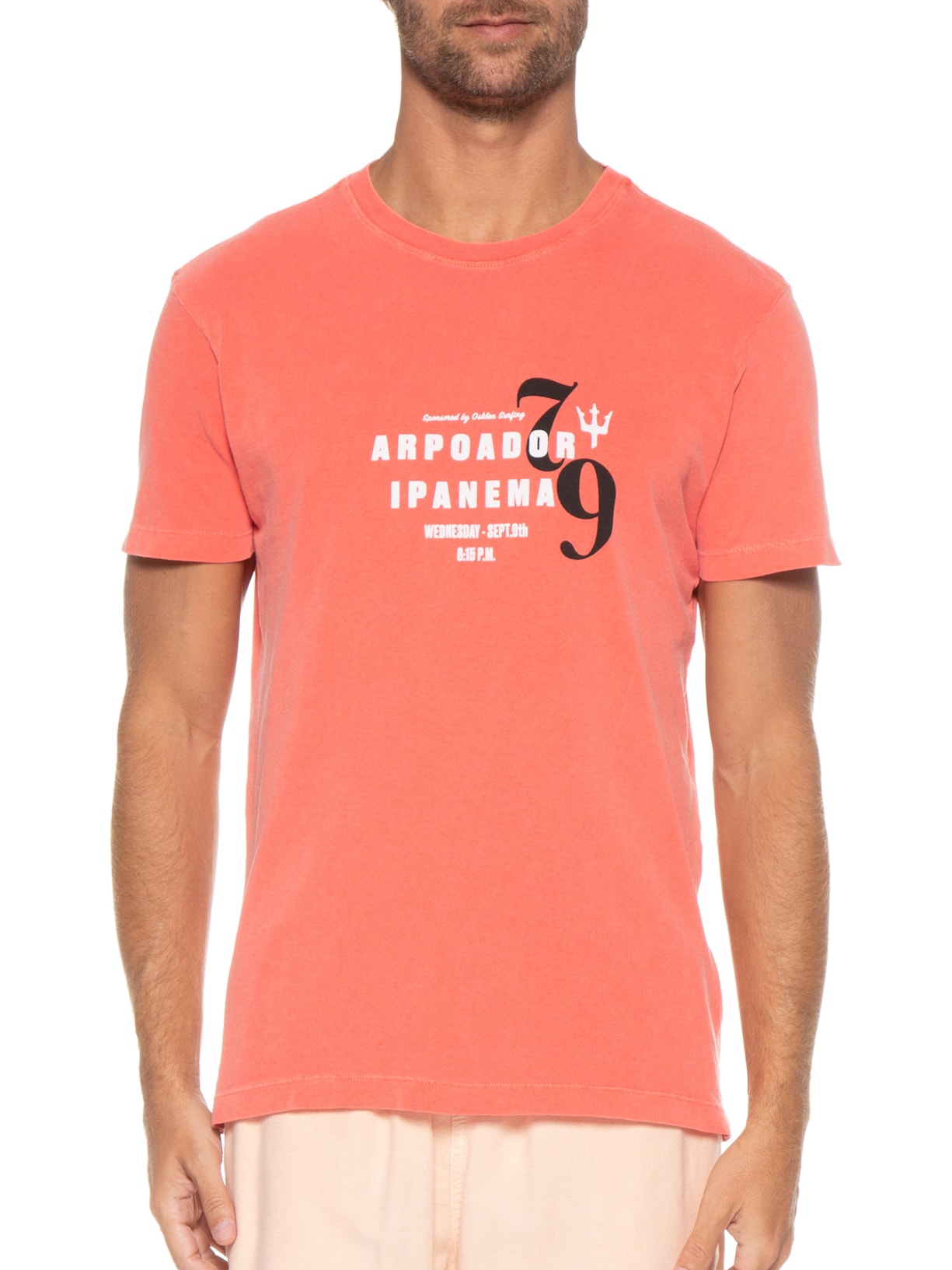 Camiseta Masculina Stone Surf Poster Vermelho Osklen