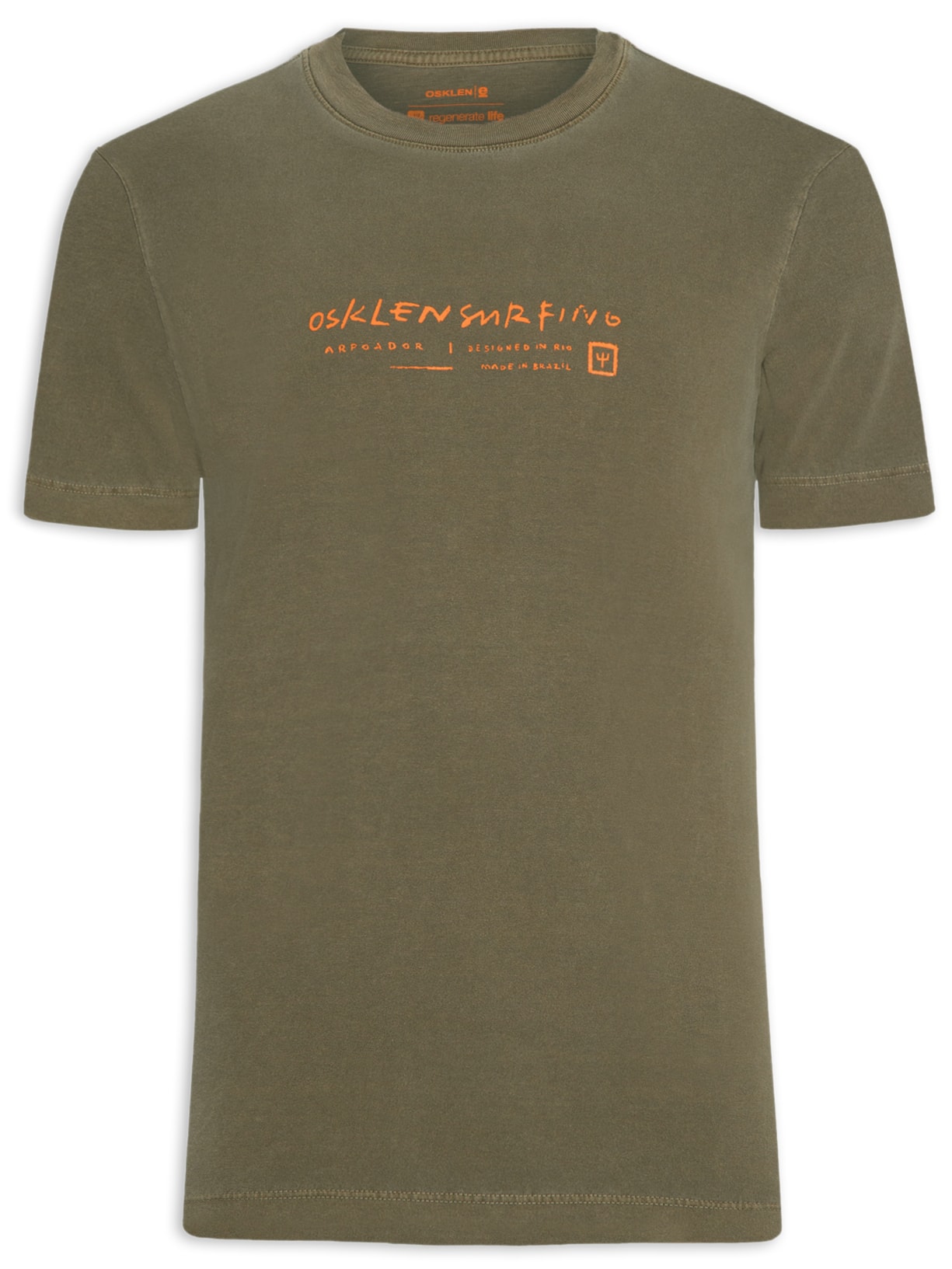 Camiseta Masculina Stone Surfing Marrom Osklen