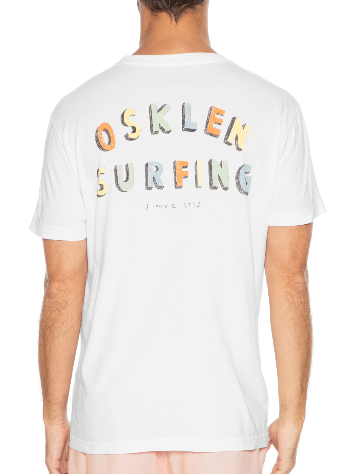 Camiseta Masculina Stone Surfing Pencil Branco Osklen