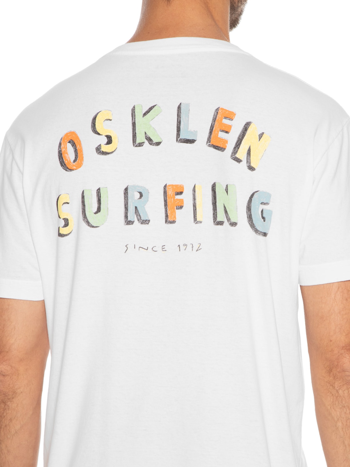 Camiseta Masculina Stone Surfing Pencil Branco Osklen