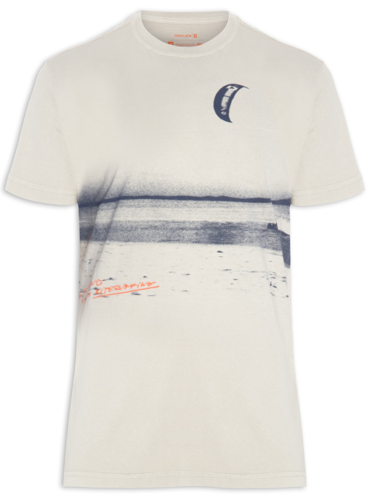 Camiseta Masculina Stone Surfing The Wind Bege Osklen