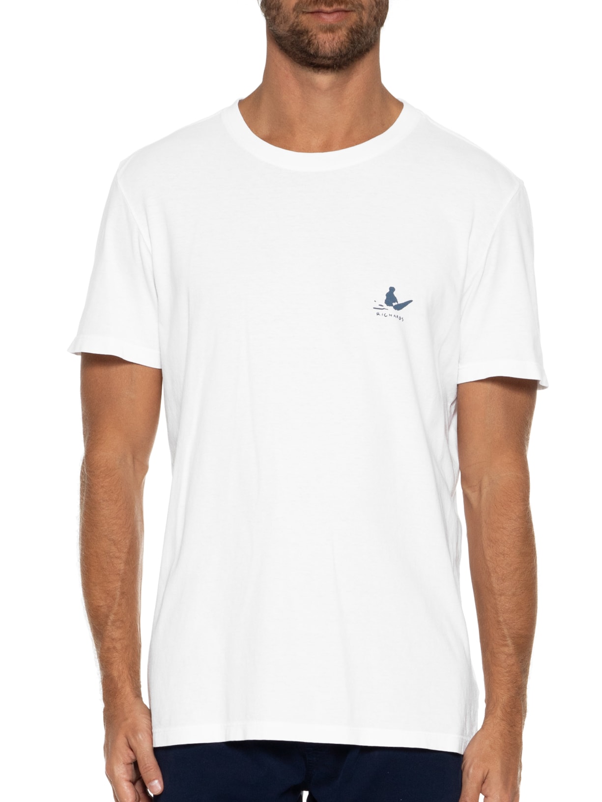 Camiseta Masculina Stone Surfistas Branco Richards