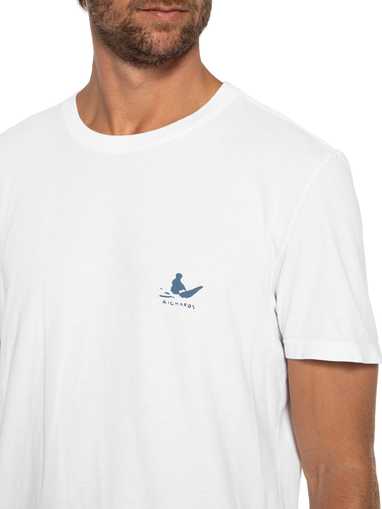 Camiseta Masculina Stone Surfistas Branco Richards