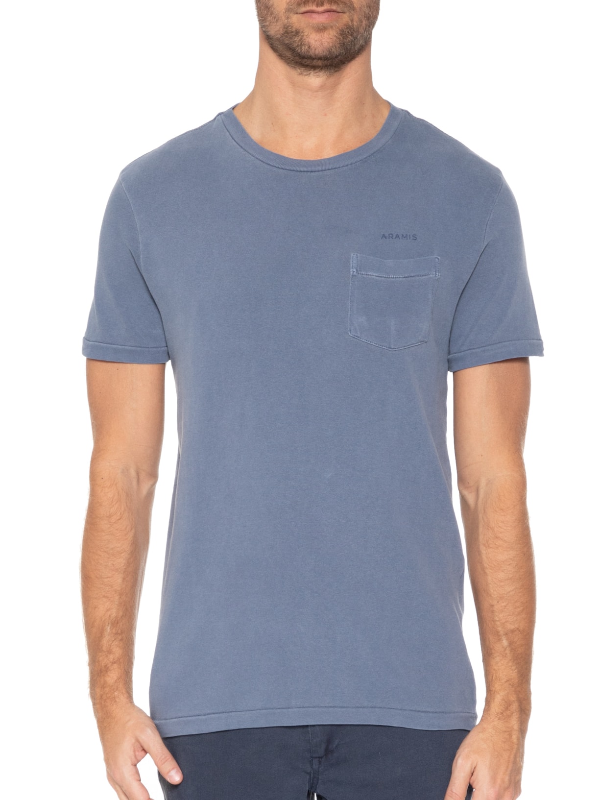 Camiseta Masculina Stone Tingimento Eco (pa) Azul Aramis