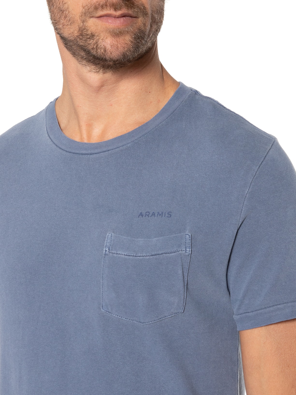 Camiseta Masculina Stone Tingimento Eco (pa) Azul Aramis