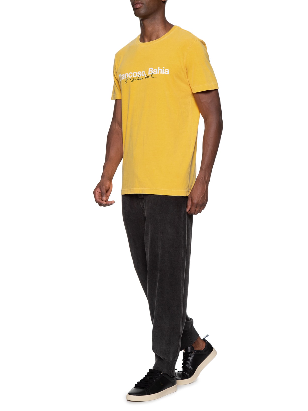 Camiseta Masculina Stone Trancoso Amarelo Osklen