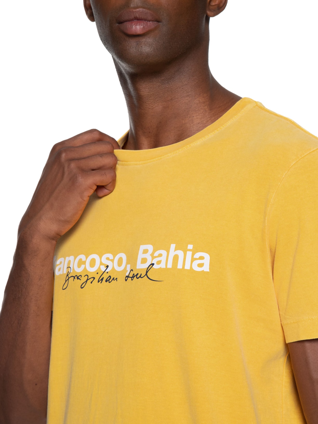 Camiseta Masculina Stone Trancoso Amarelo Osklen