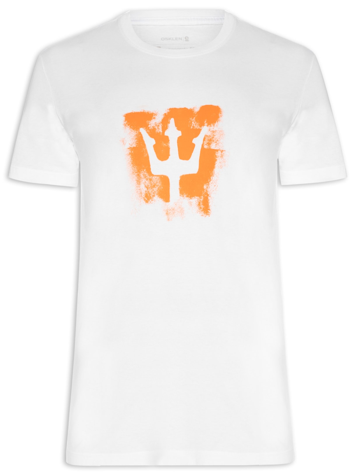 Camiseta Masculina Stone Tridente Brush - Branco