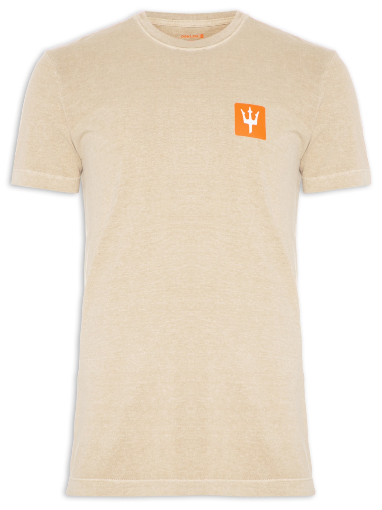 Camiseta Masculina Stone Tridente Clássico - Bege