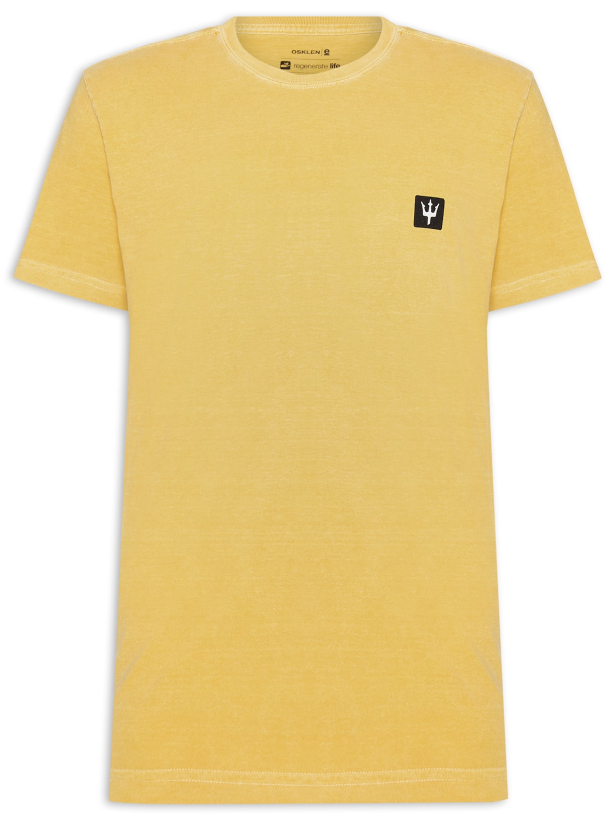 Camiseta Masculina Stone Tridente Mini Manga Curta - Amarelo