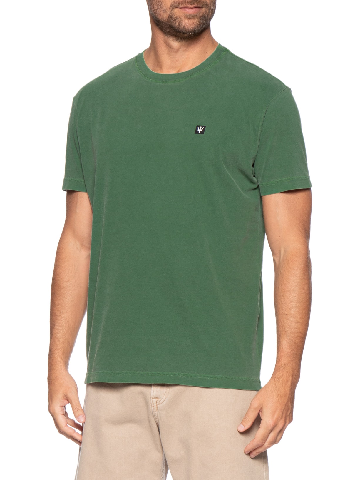 Camiseta Masculina Stone Tridente Mini Verde Osklen
