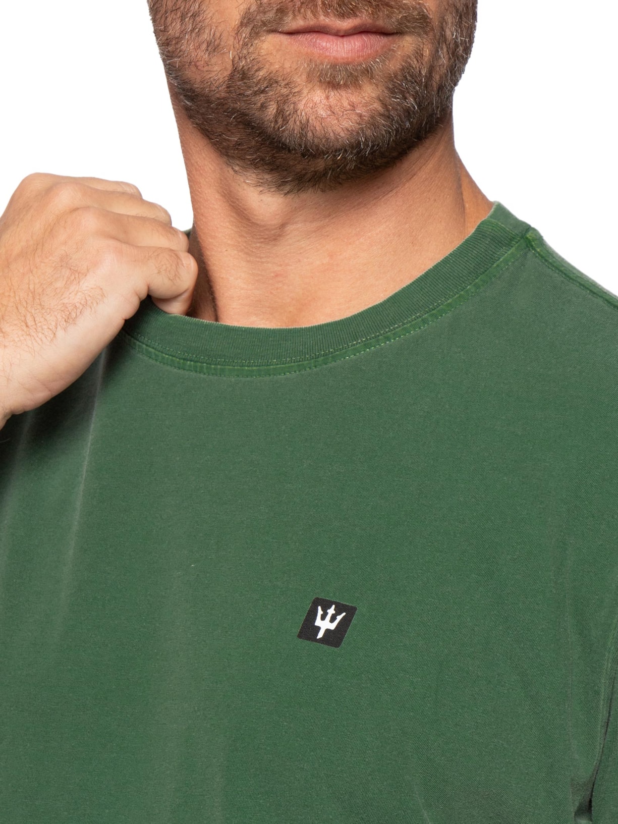 Camiseta Masculina Stone Tridente Mini Verde Osklen