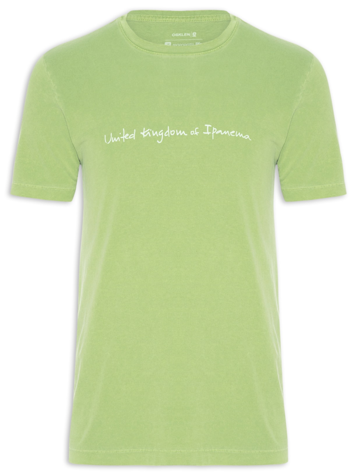 Camiseta Masculina Stone Uki Handwritten Manga Curta - Verde