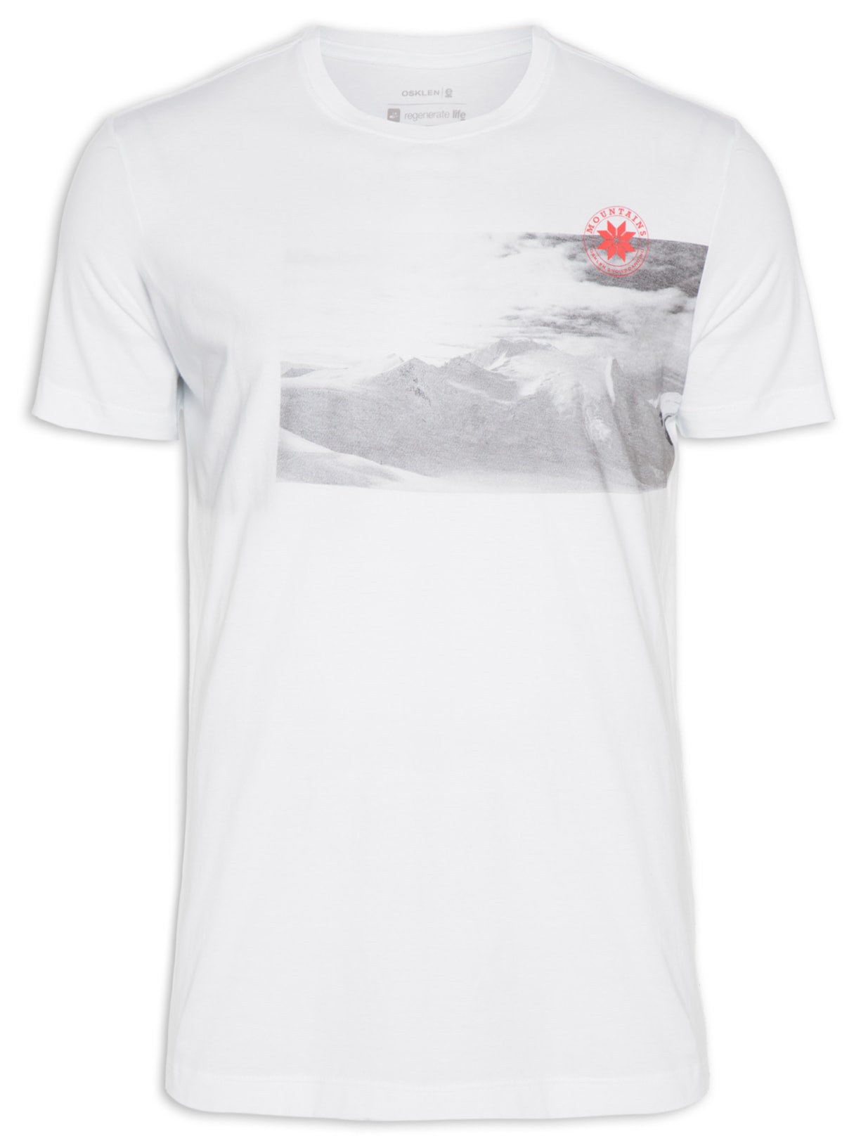 Camiseta Masculina Stone White Mountain - Branco