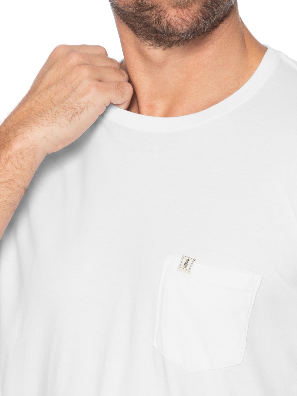 Camiseta Masculina Stoned Bolso Branco Pineapple
