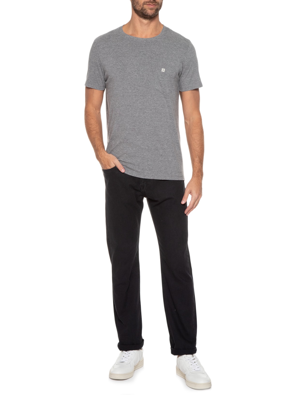 Camiseta Masculina Stoned Bolso Cinza Pineapple