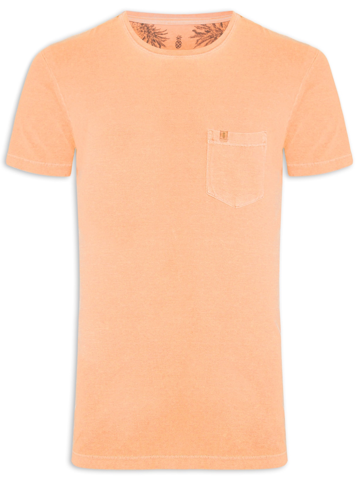 Camiseta Masculina Stoned Bolso - Laranja