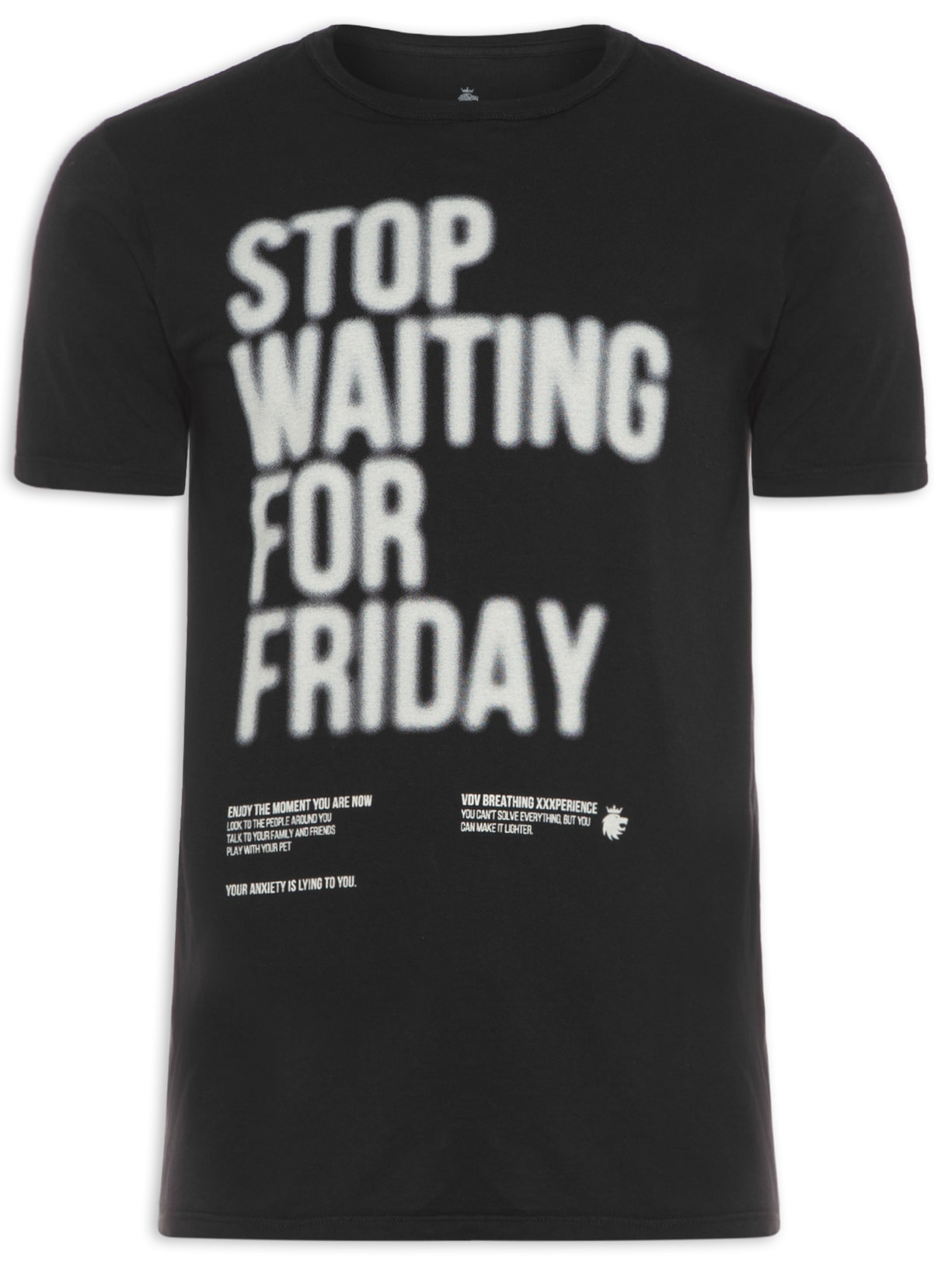 Camiseta Masculina Stop Waiting - Preto