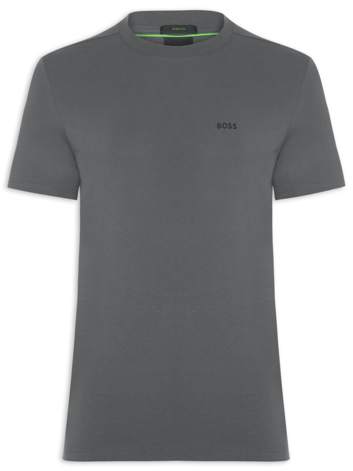 Camiseta Masculina Stretch Cotton Crew Neck Tee Cinza Boss