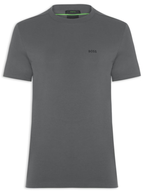 Camiseta Masculina Stretch Cotton Crew Neck Tee - Cinza