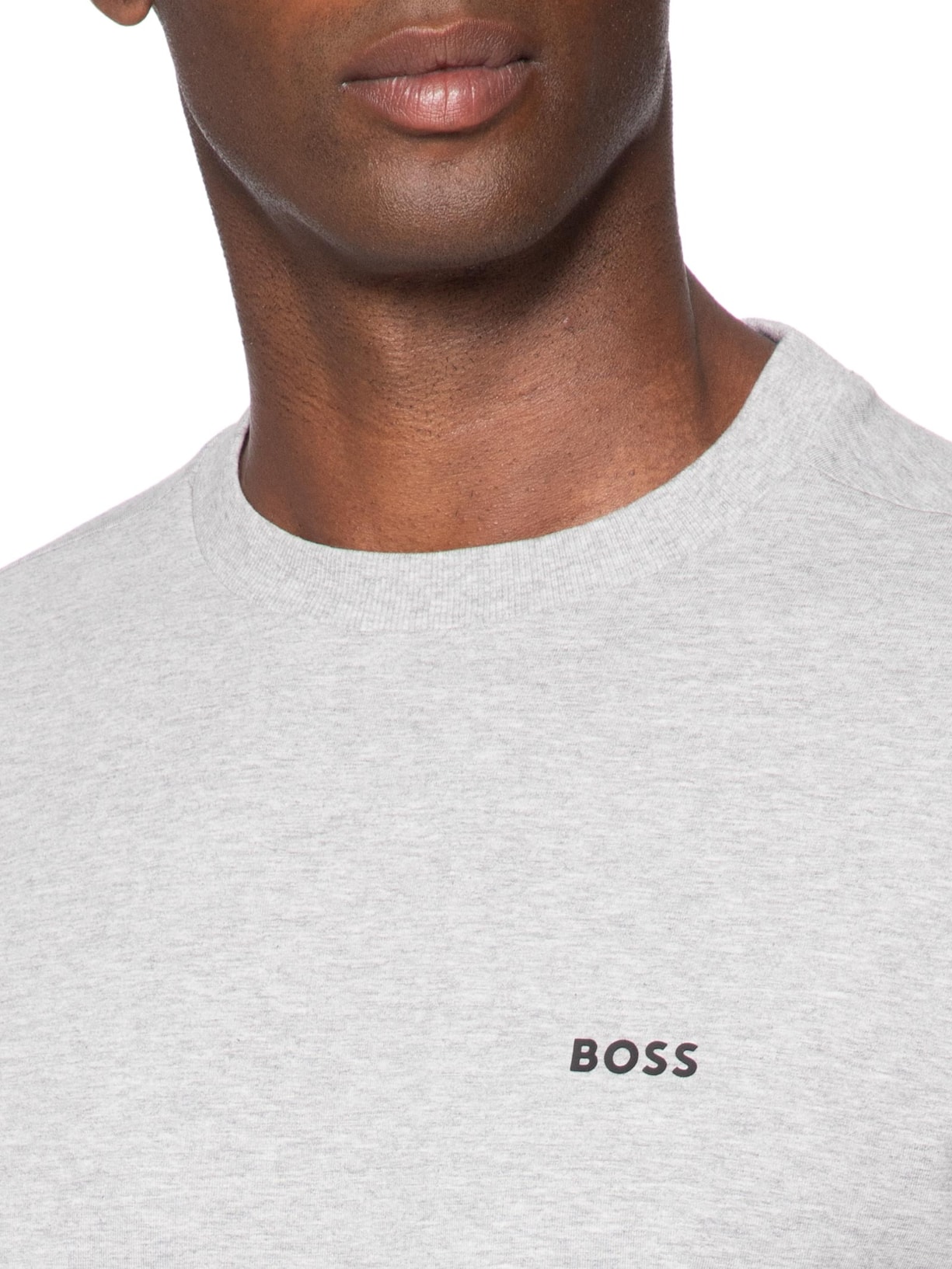 Camiseta Masculina Stretch Cotton Crew Neck Tee Cinza Boss