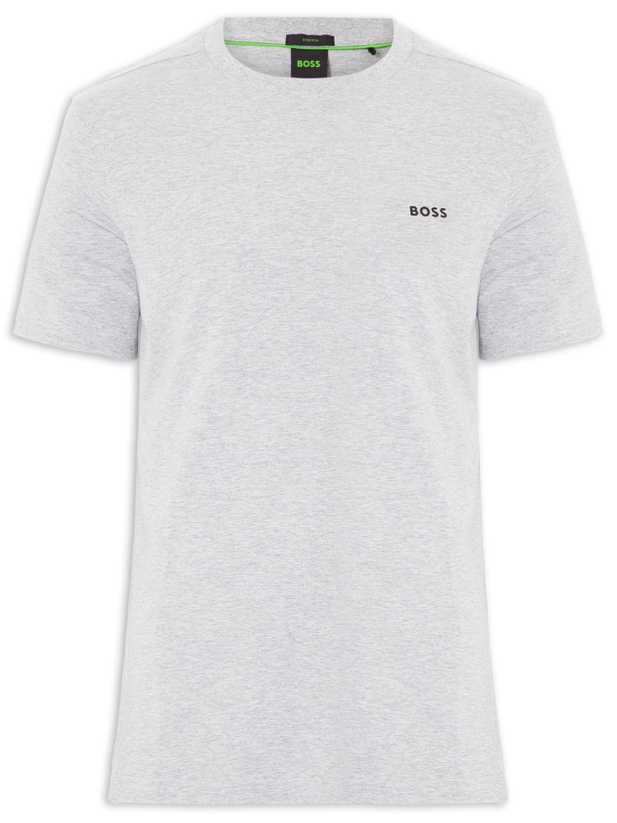 Camiseta Masculina Stretch Cotton Crew Neck Tee – Cinza Boss