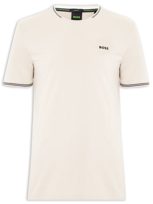 Camiseta Masculina Stretch Cotton Stripes Taul – Bege