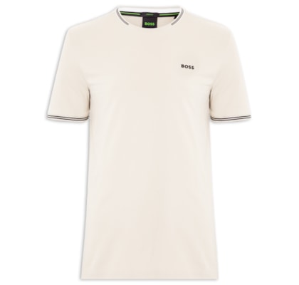 Camiseta Masculina Stretch Cotton Stripes Taul – Bege