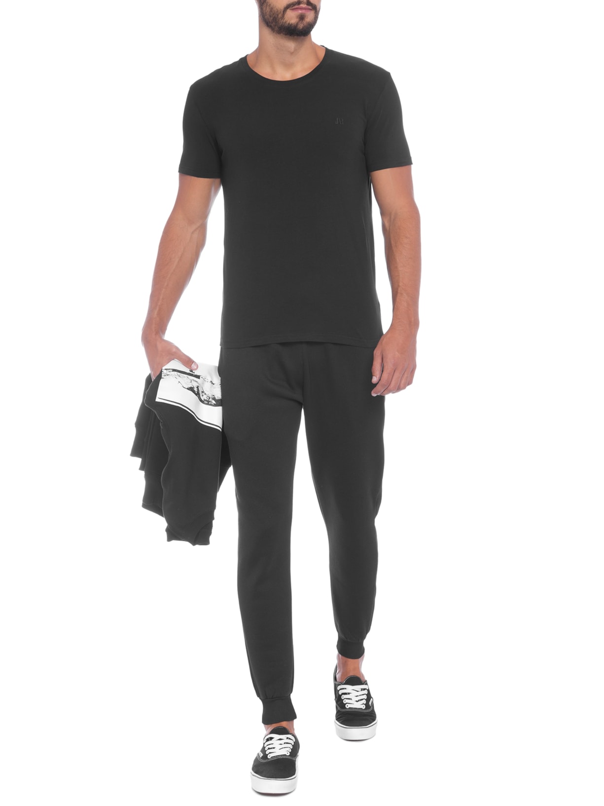 Camiseta Masculina Stretch Preto Jab