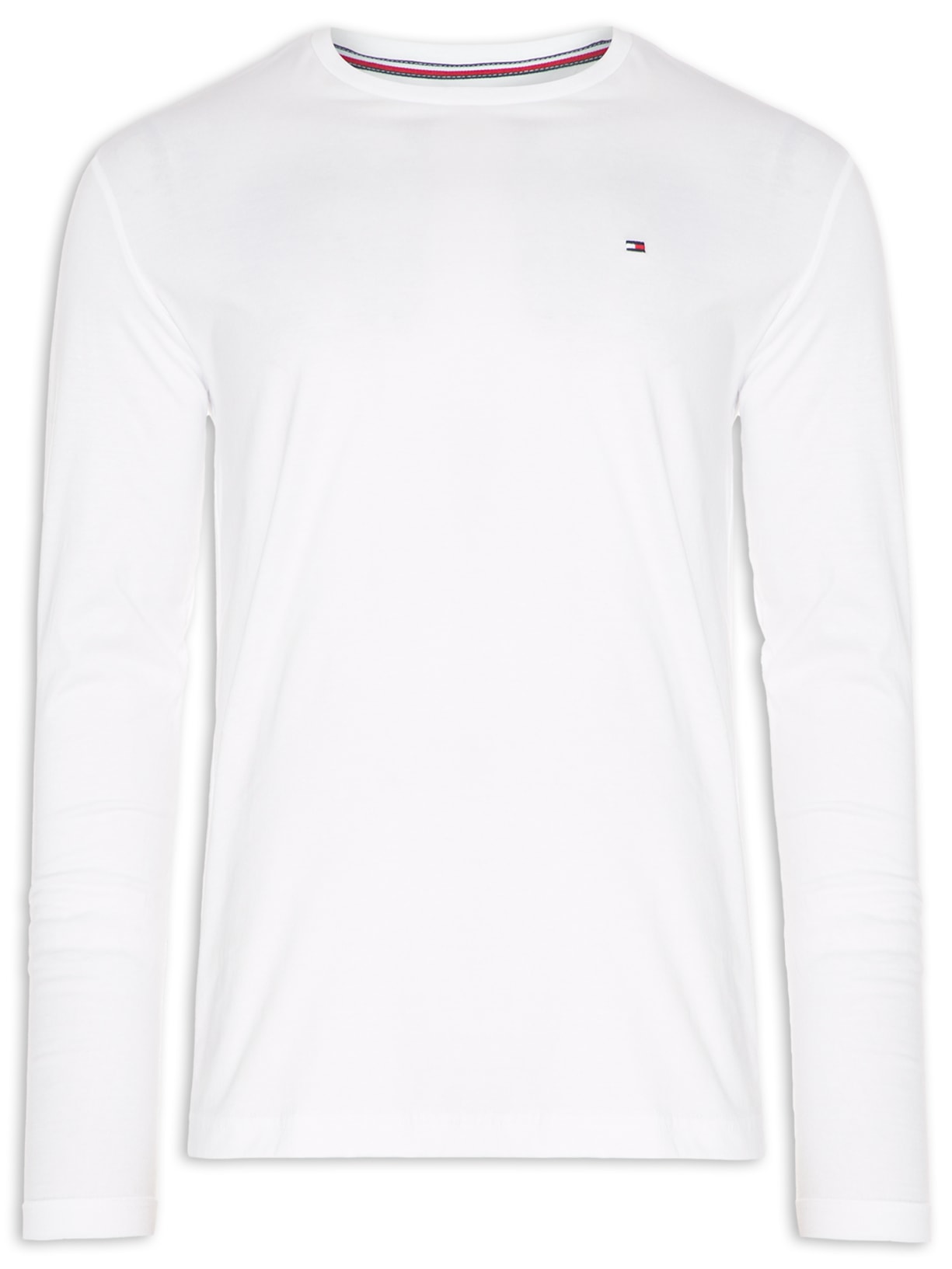 Camiseta Masculina Stretch Slim Fit Long Sleeve - Branco