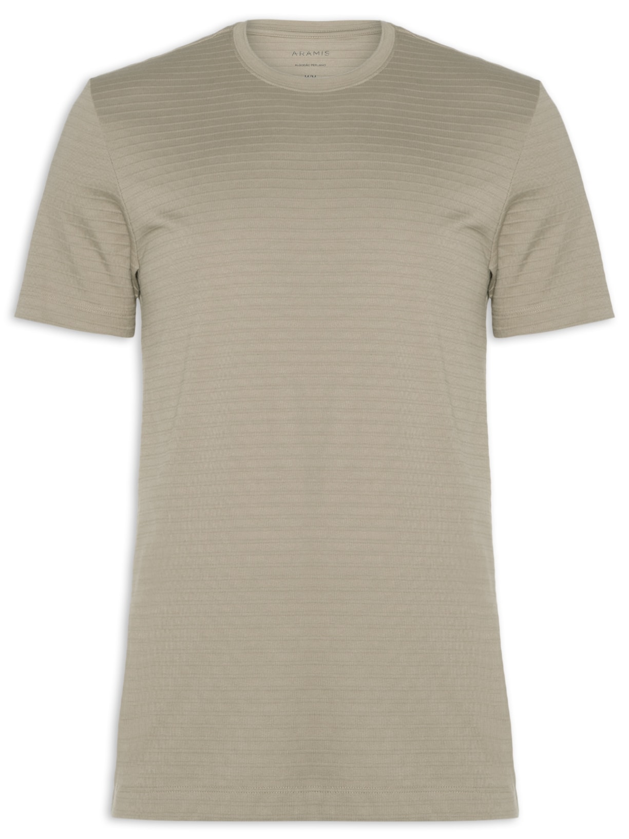 Camiseta Masculina Stripe Interlock - Bege