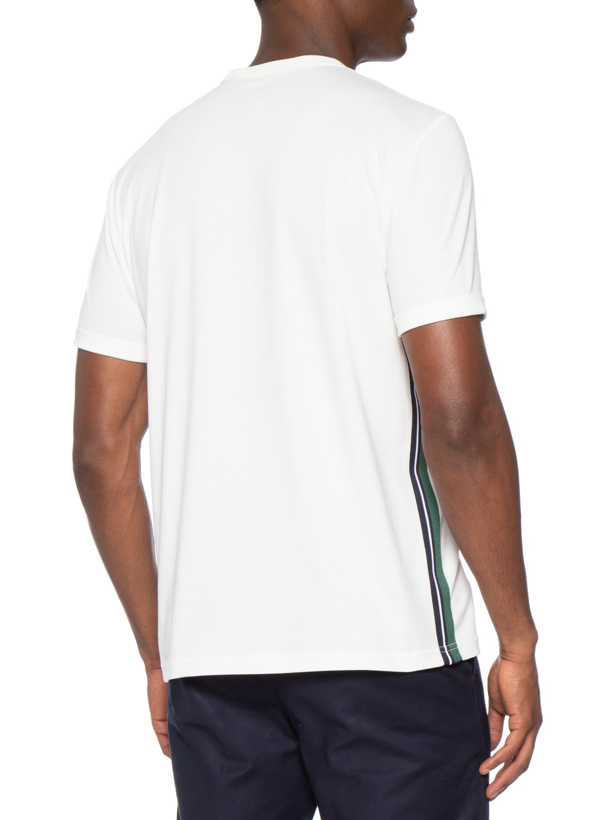 Camiseta Masculina Stripe Tape Branco Fred Perry