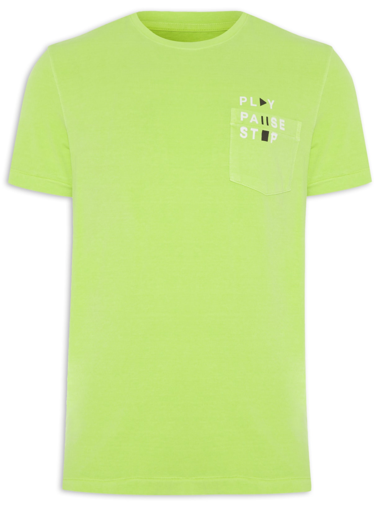 Camiseta Masculina Strong Play Pause Stop - Verde