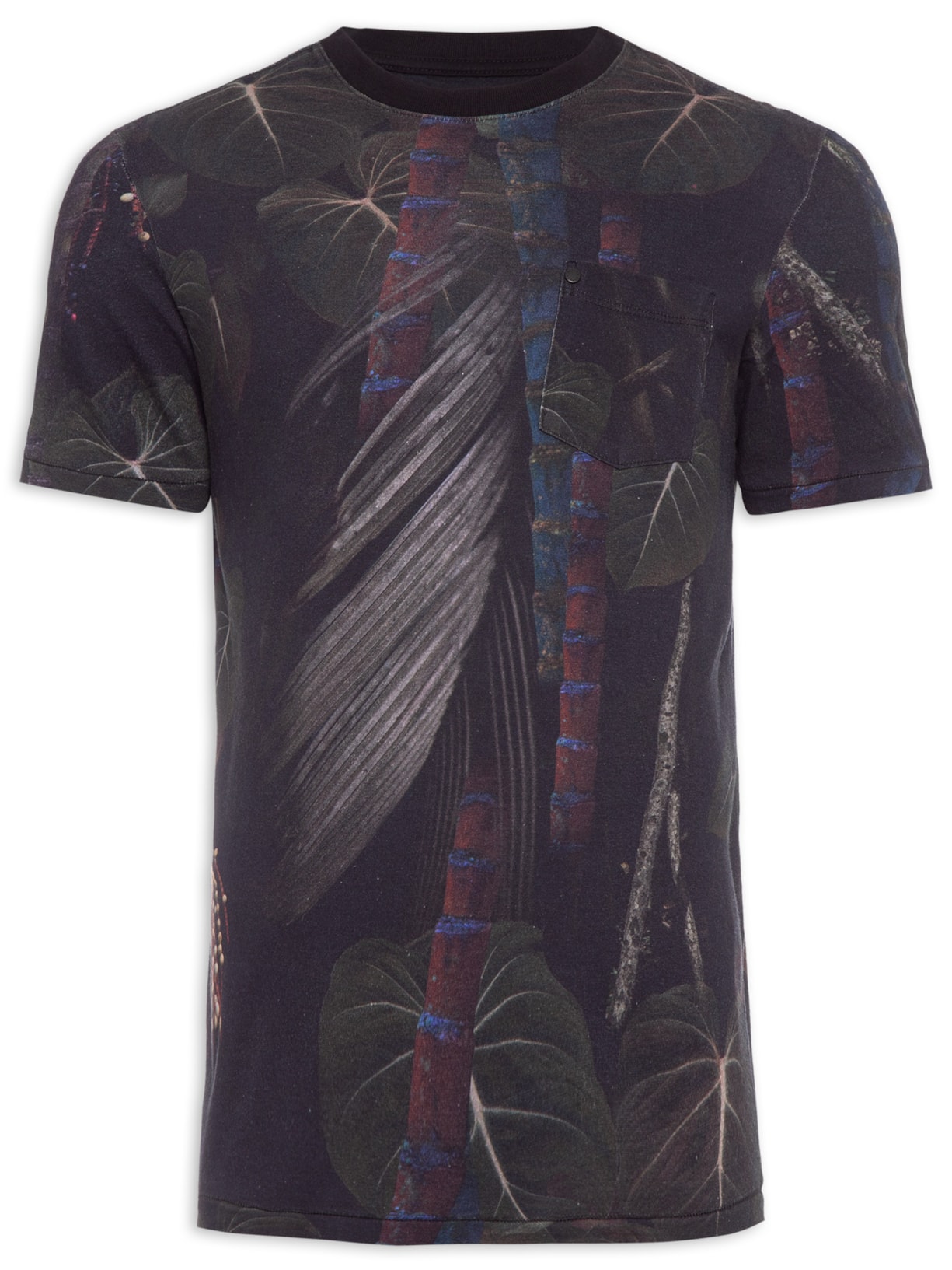 Camiseta Masculina Strong Pocket Cipó Preto Osklen