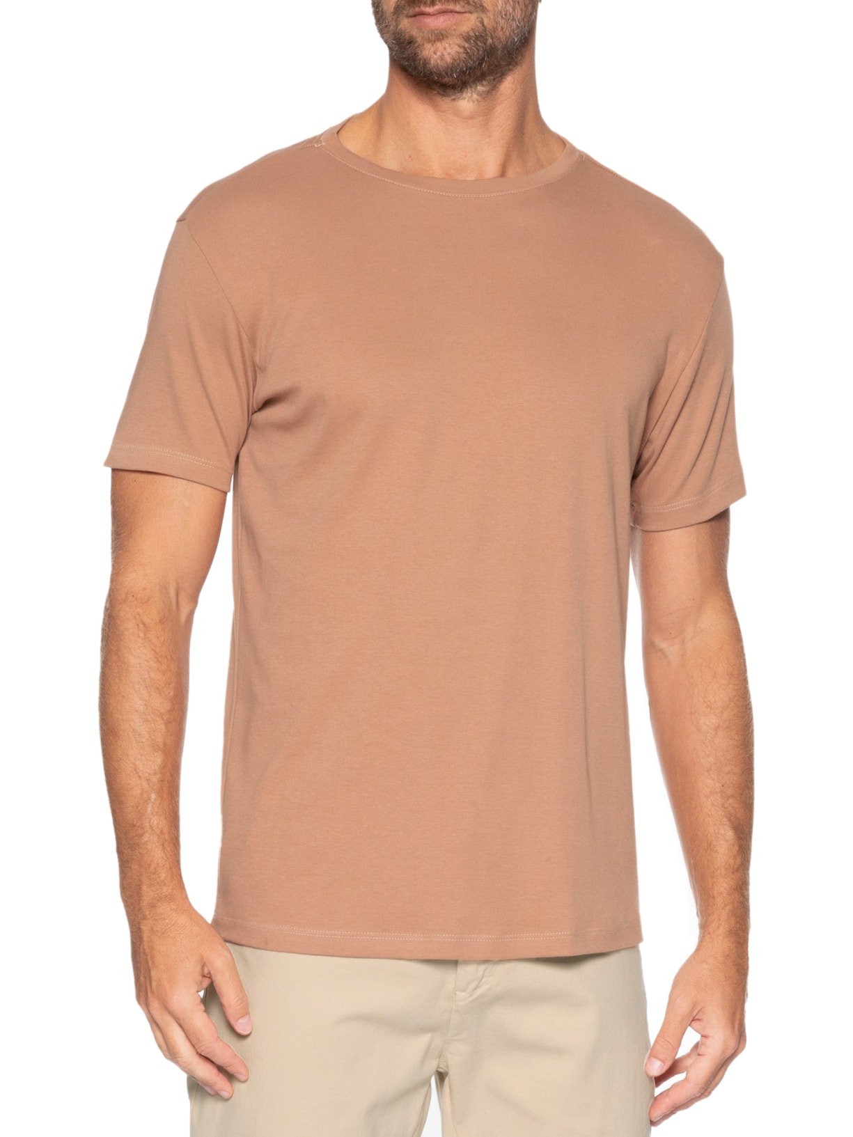 Camiseta Masculina Suedine Egípcio Marrom Pineapple