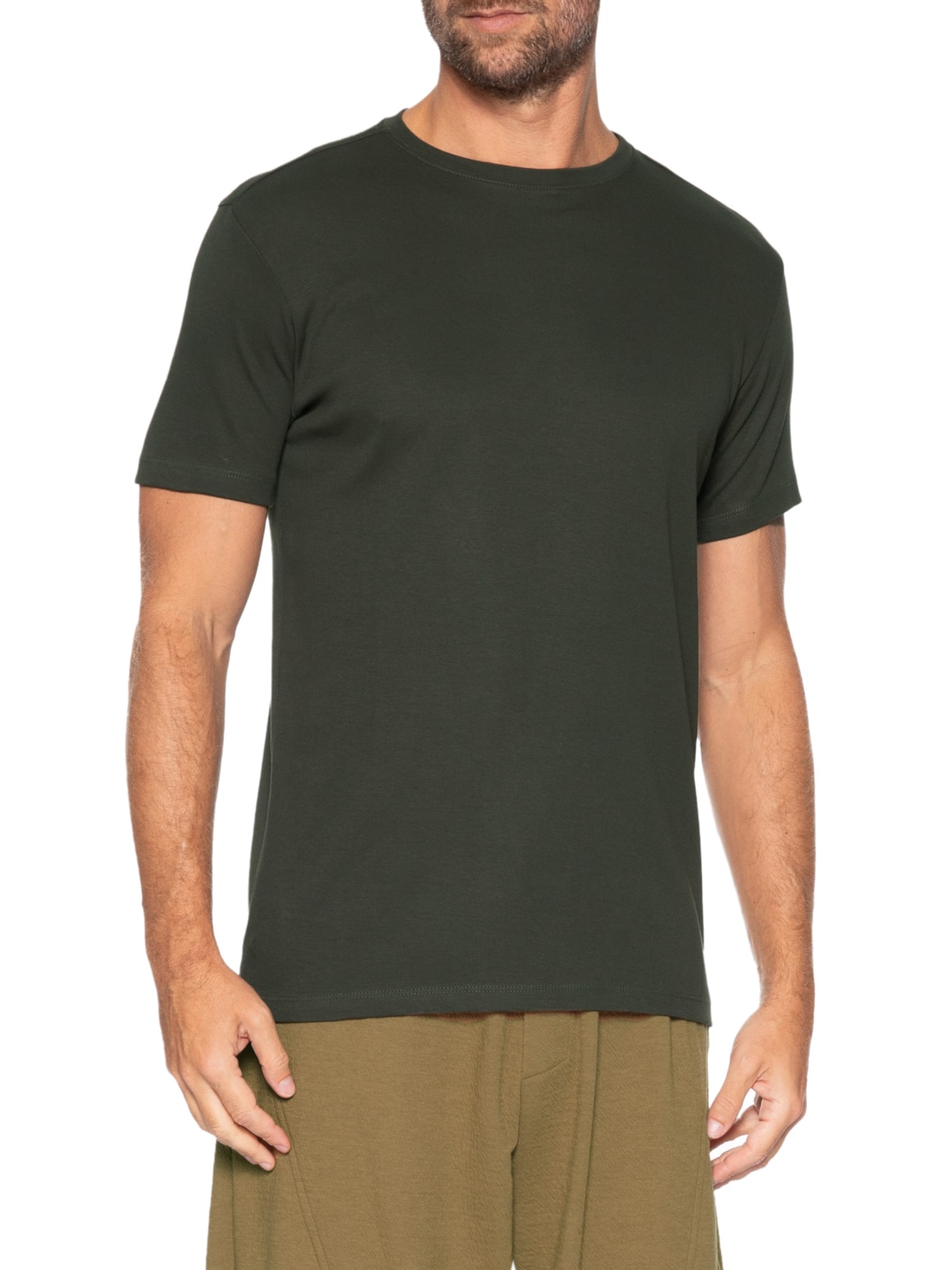 Camiseta Masculina Suedine Egípcio Verde Pineapple