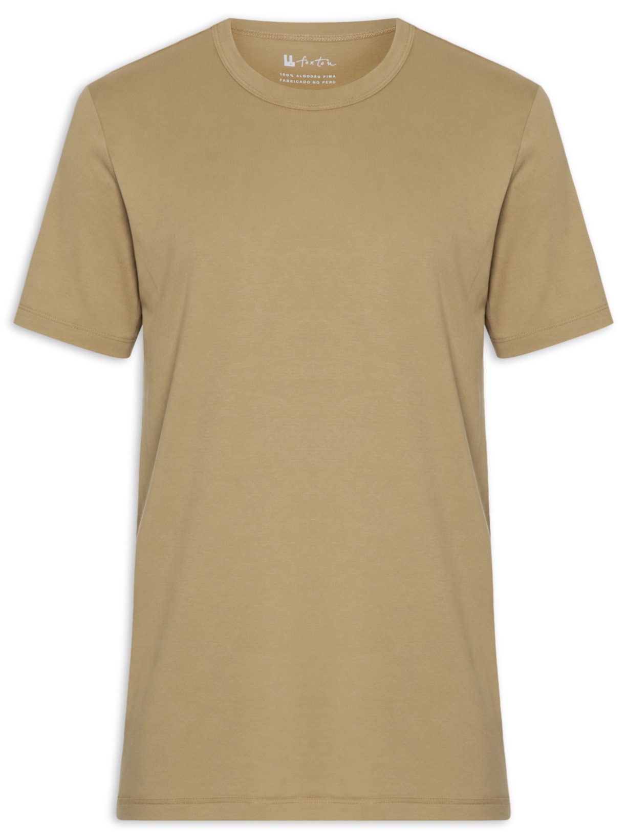 Camiseta Masculina Suedine Pima Classic Bege Foxton