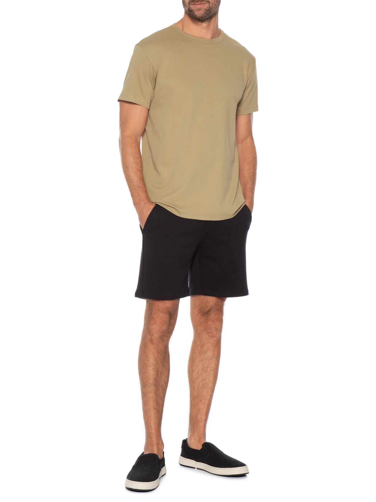 Camiseta Masculina Suedine Pima Classic Bege Foxton