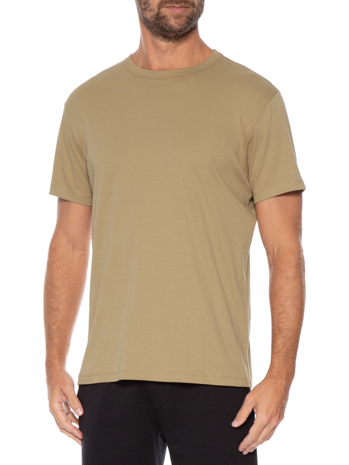 Camiseta Masculina Suedine Pima Classic Bege Foxton