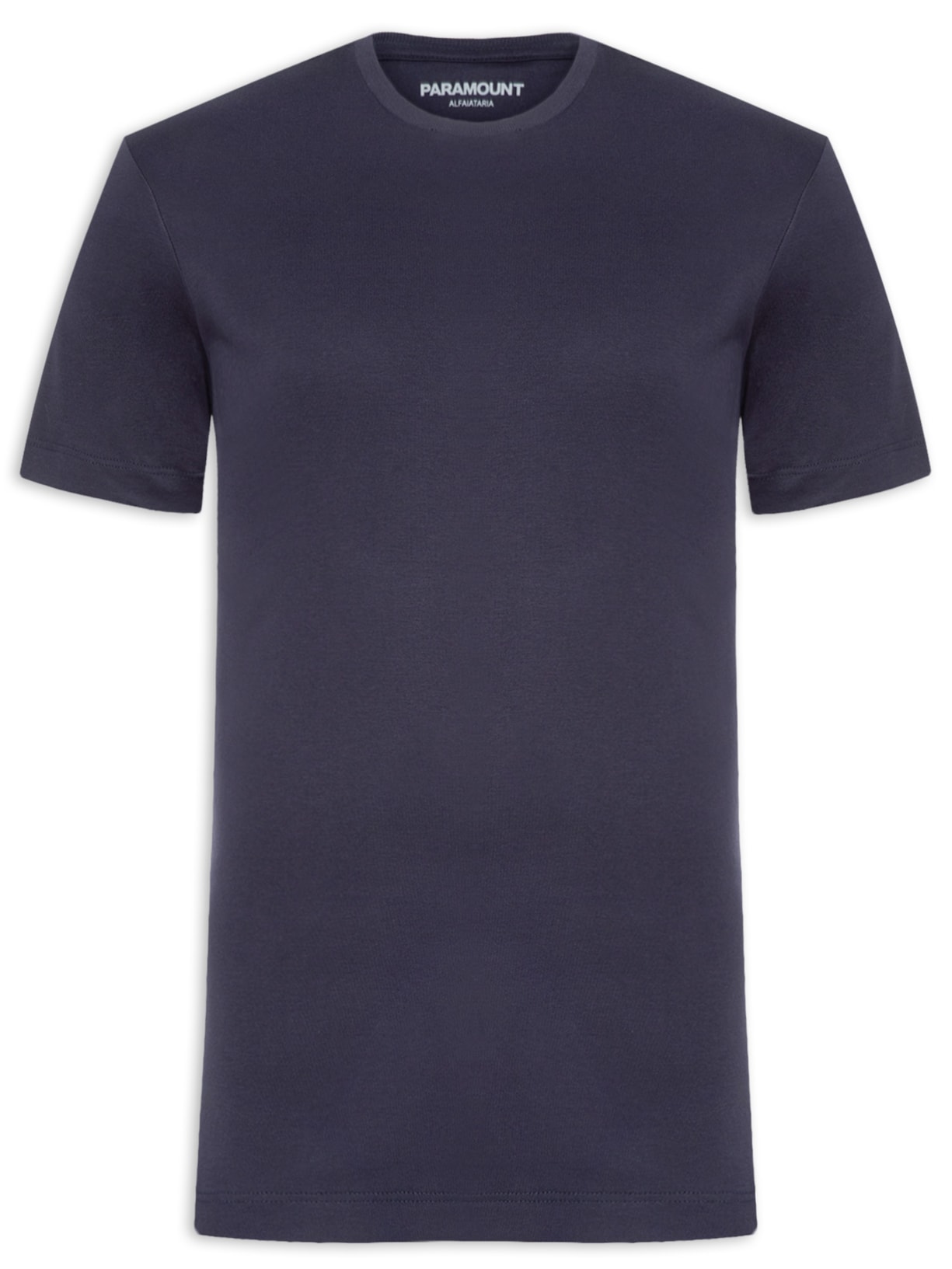 Camiseta Masculina Suedine Pima Gola Careca Manga Curta - Azul