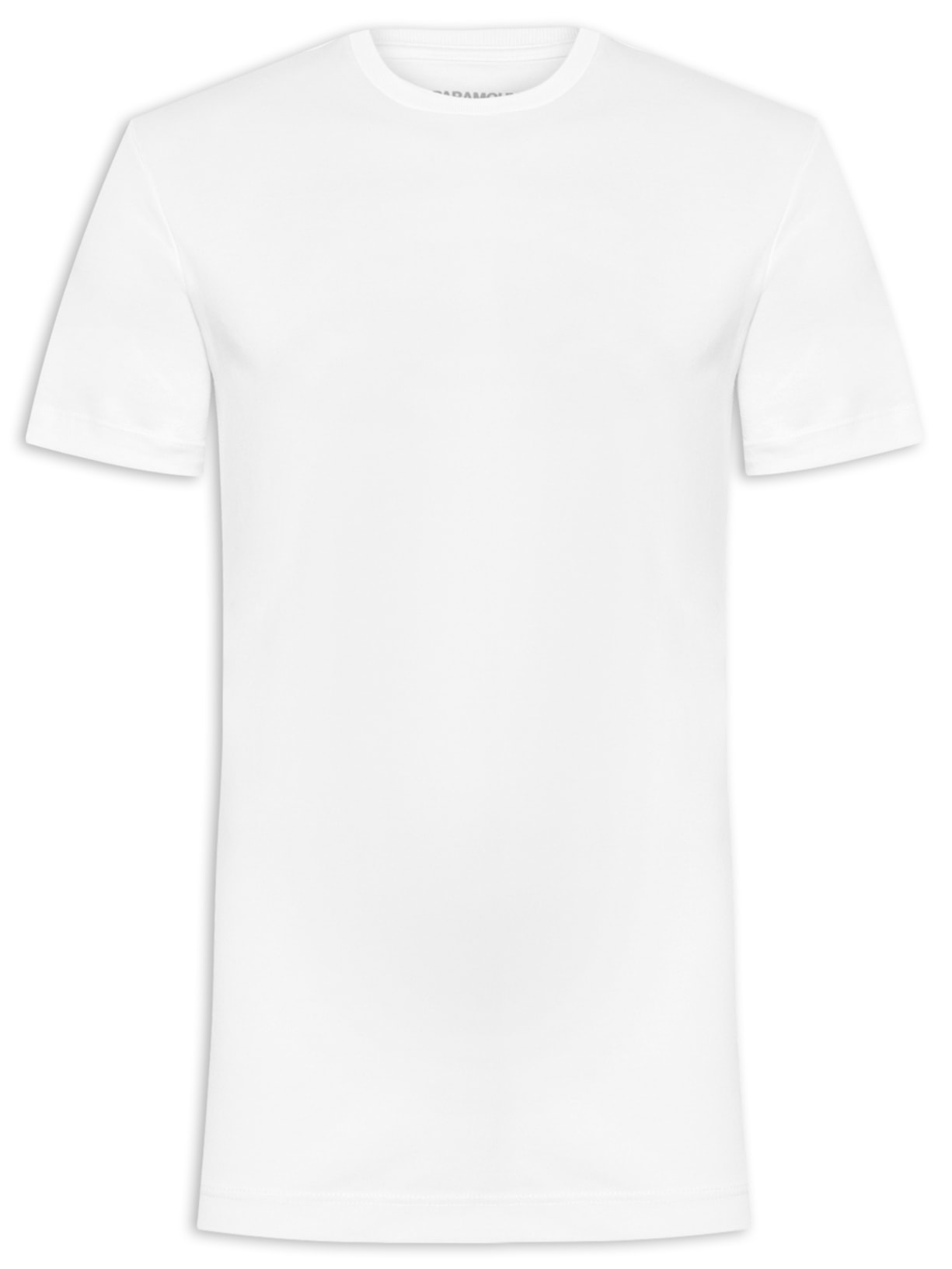 Camiseta Masculina Suedine Pima Gola Careca Manga Curta - Branco