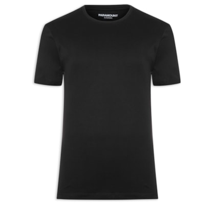 Camiseta Masculina Suedine Pima Gola Careca Manga Curta - Preto