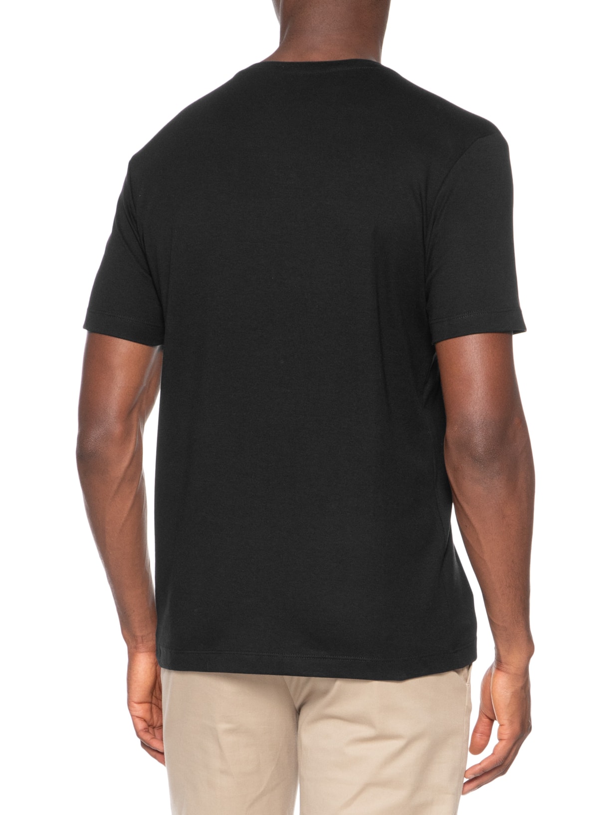 Camiseta Masculina Suedine Pima Gola Careca Manga Curta Preto Paramount Alfaiataria