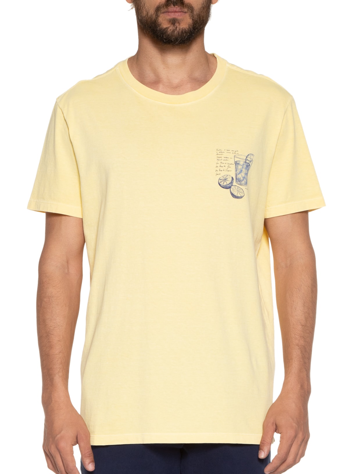 Camiseta Masculina Summer Drinks Amarelo Richards