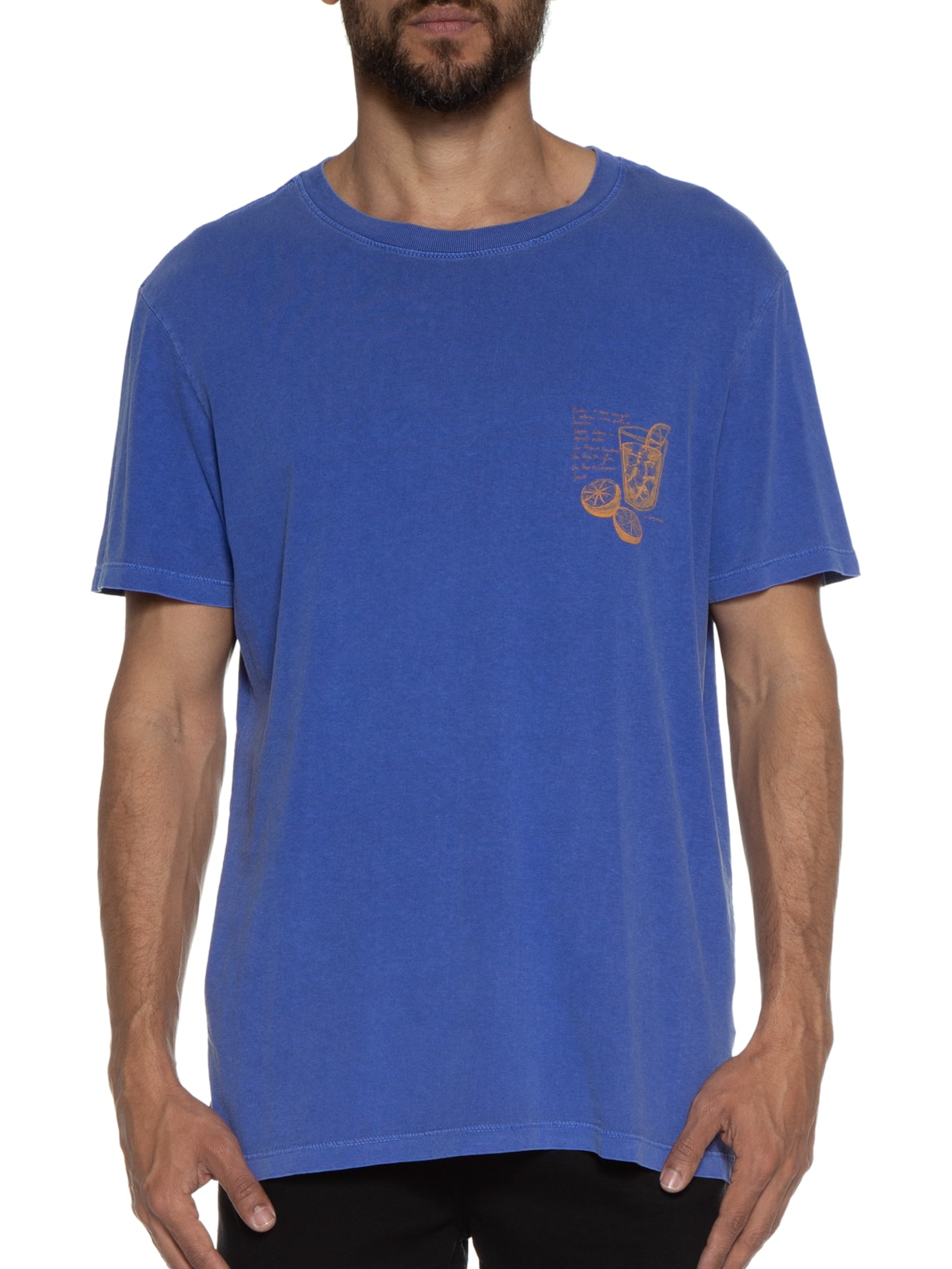 Camiseta Masculina Summer Drinks Azul Richards