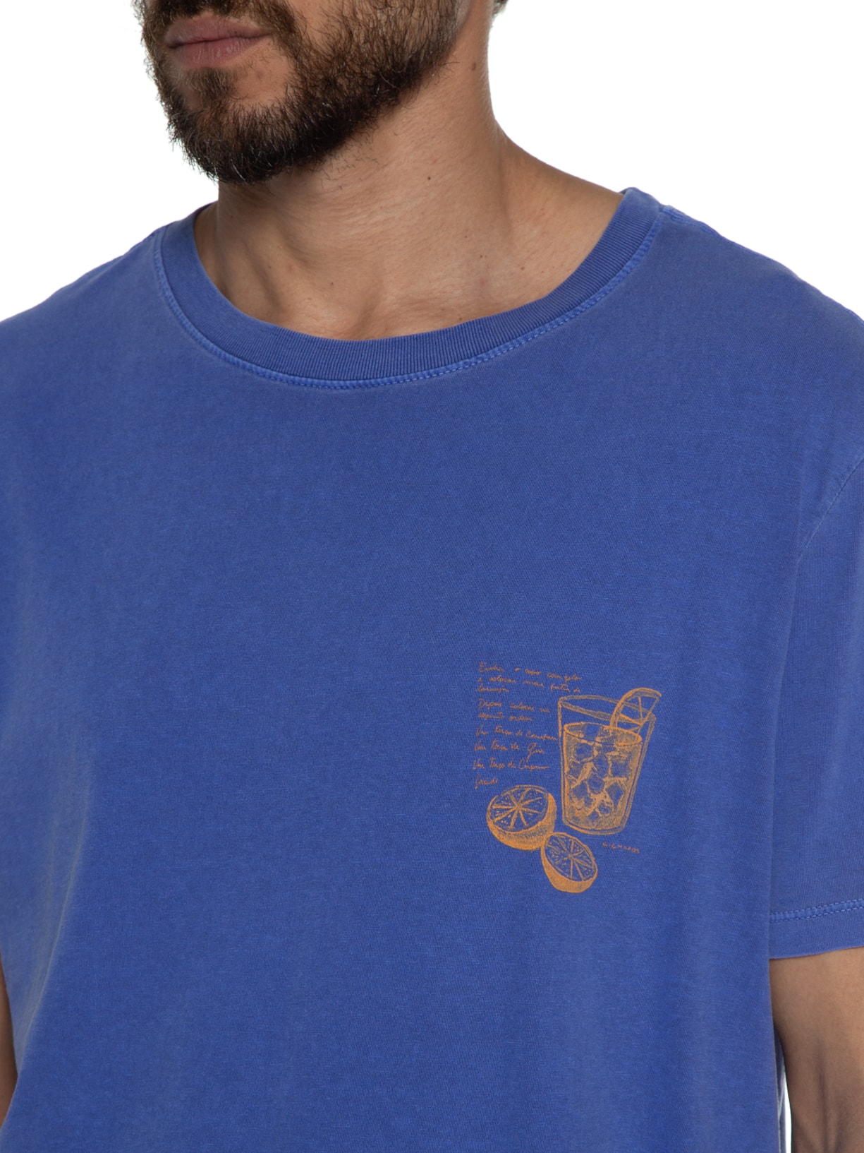 Camiseta Masculina Summer Drinks Azul Richards