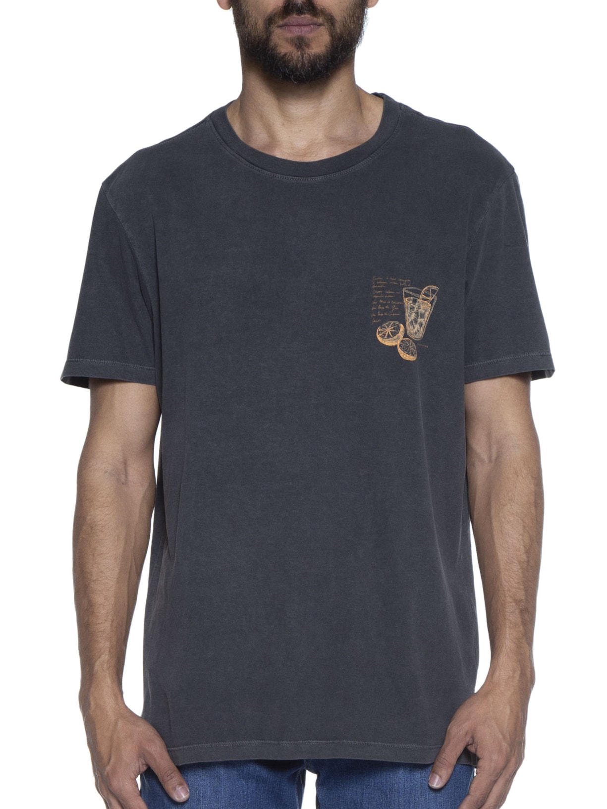 Camiseta Masculina Summer Drinks Cinza Richards